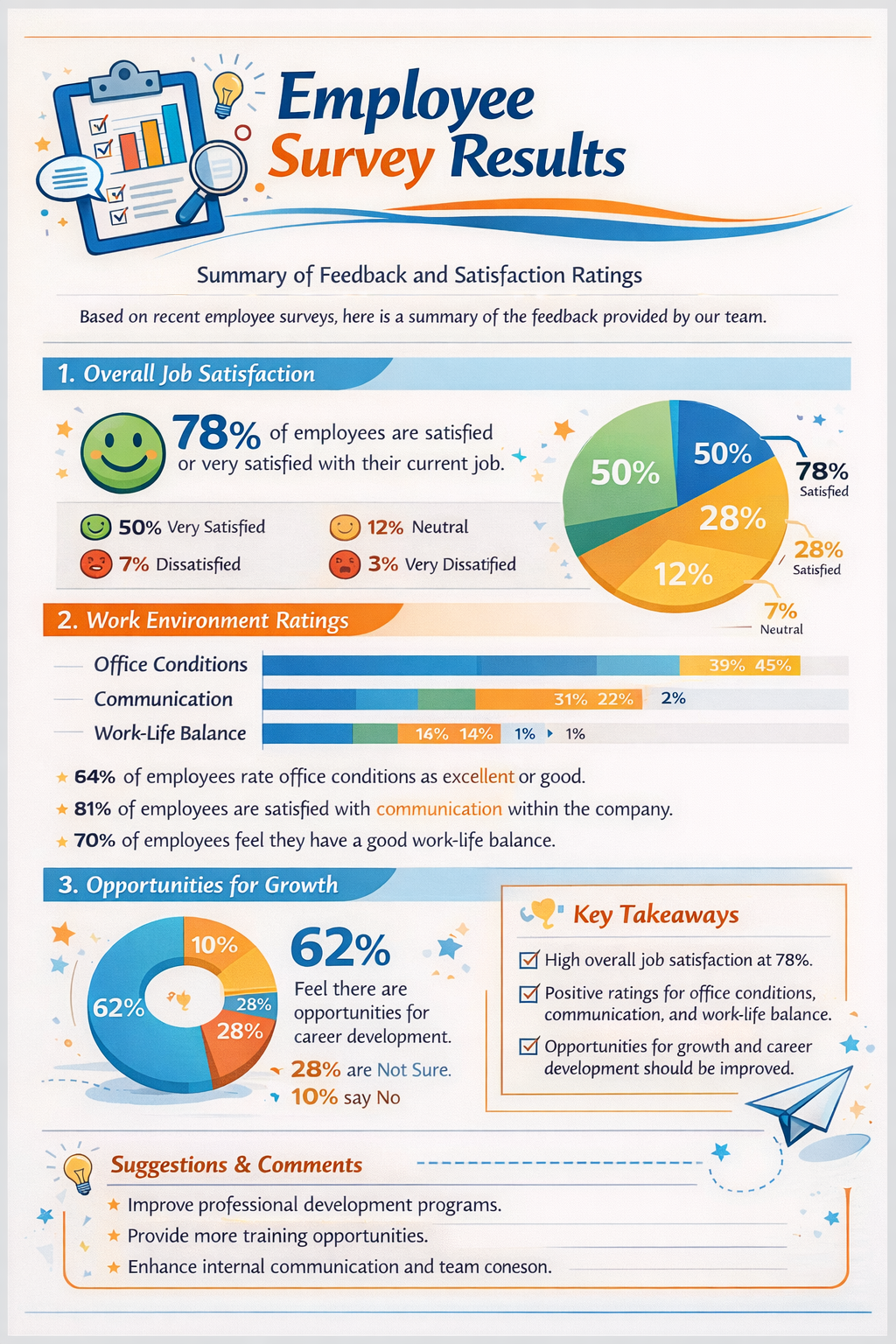Employee satisfaction survey illustration